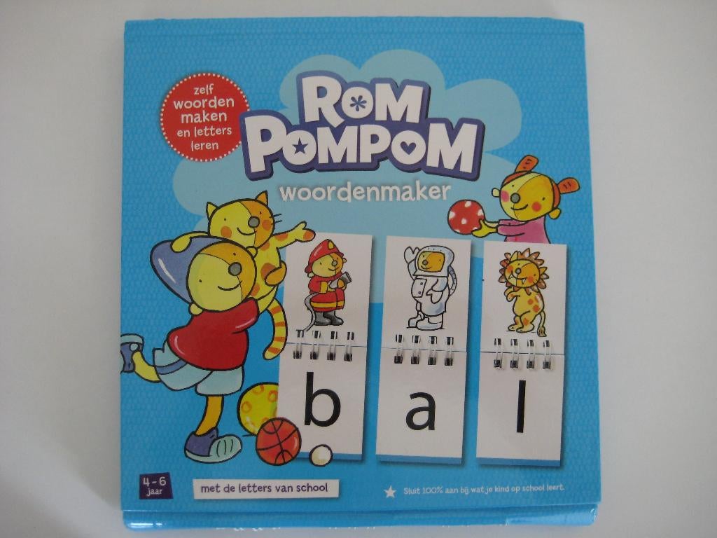 RomPomPom woordenmaker 4-6 jaar Uitgeverij Zwijsen, Ophalen of Verzenden, Zo goed als nieuw, Taal en Lezen