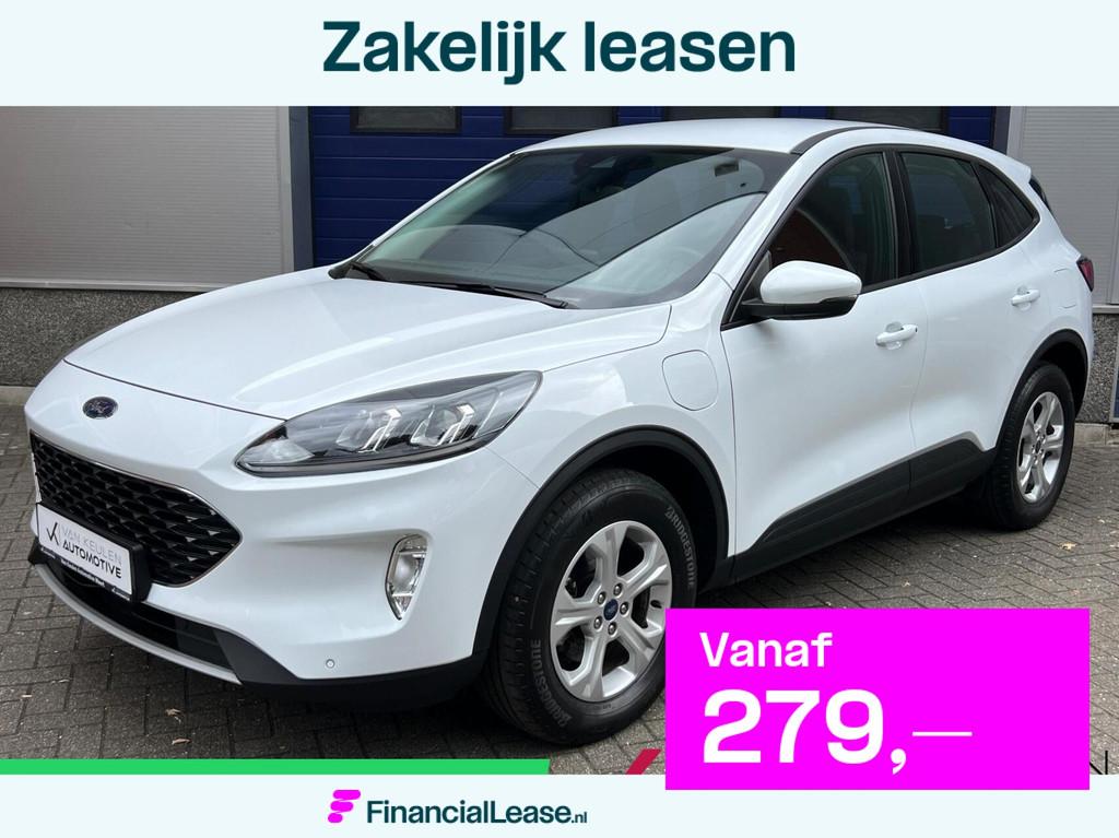 Ford Kuga 2.5 PHEV 225 PK l 1e eigenaar l 65 km elektrisch, Stof, Gebruikt, 4 cilinders, Wit