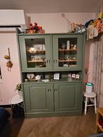 Olijfgroene buffetkast, Ophalen, Gebruikt, 25 tot 50 cm, 200 cm of meer