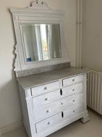 Vintage commodekast met spiegel en marmeren blad, Huis en Inrichting, Kasten | Ladekasten, Ophalen, Gebruikt, Vintage, 50 tot 100 cm