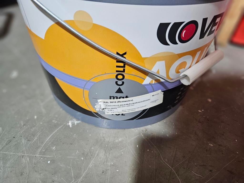 Veveo collix aqua mur 10 liter, Ophalen of Verzenden, Zo goed als nieuw, Wit