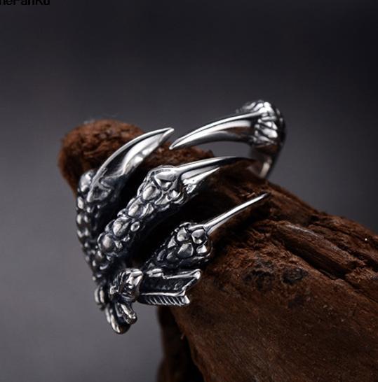 ring adelaarsklauw, Sieraden, Tassen en Uiterlijk, Ringen, Nieuw, Dame of Heer, 19 tot 20, Zilver, IJzer of Staal, Ophalen of Verzenden