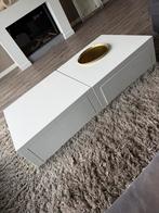 Salontafels Goossens hoogglans wit, Ophalen, Rond, 50 tot 100 cm, Zo goed als nieuw