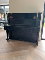 Antieke zwarte piano van Ed. Seiler met kandelaars, Gebruikt, Piano, Hoogglans, Zwart