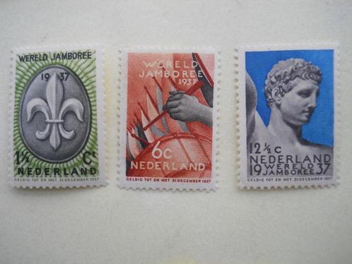 Nederland 1937 Wereld Jamboree Nvph.293-295 ongebruikt gom, Postzegels en Munten, Postzegels | Nederland, Postfris, T/m 1940, Ophalen of Verzenden
