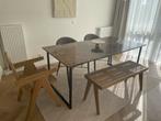 Aime Té Marmeren Eettafel Dark Emperador Bruin, Huis en Inrichting, Tafels | Eettafels, Ophalen, 50 tot 100 cm, Zo goed als nieuw