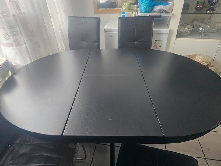 Mangohout Ronde Uitschuifbare Eettafel, Huis en Inrichting, Tafels | Eettafels, Zo goed als nieuw, 100 tot 150 cm, 100 tot 150 cm