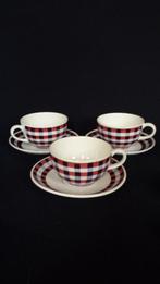 Vintage 3 Kop & Schotel TARTAN ~ Villeroy & Boch Glasgow 820, Ophalen of Verzenden, Huis en Inrichting
