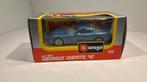 Chevrolet Corvette 1997 bleu Bburago 1.43, Hobby en Vrije tijd, Modelauto's | 1:43, Overige merken, Auto, Ophalen of Verzenden