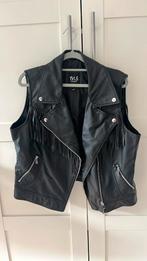Bodywarmer leer, Ophalen, Zwart, Maat 42/44 (L), Zo goed als nieuw