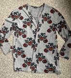 Grijs bloemen vest mt 36, Kleding | Dames, Truien en Vesten, Ophalen of Verzenden, Zo goed als nieuw, Maat 36 (S), Grijs