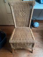 4 mooie rotan eetkamerstoelen, Huis en Inrichting, Stoelen, Ophalen, Gebruikt, Bruin, Riet of Rotan