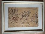 Aquarel Circuspaarden door Gerard Hordijk, Antiek en Kunst, Ophalen of Verzenden