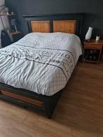 2-persoonsbed 160x200 + lattenbodems - Gratis!, Huis en Inrichting, Slaapkamer | Bedden, Gebruikt, Bruin, Tweepersoons, Ophalen of Verzenden