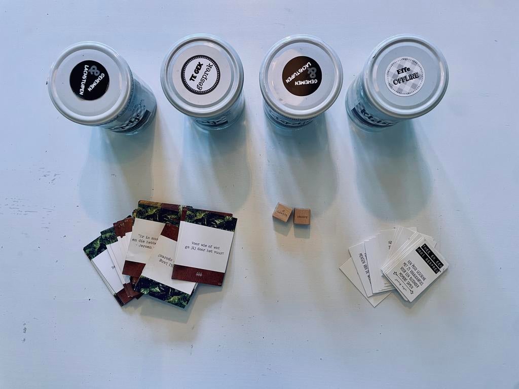 Grote set kletskaarten - jarenlang gespreksplezier!, Hobby en Vrije tijd, Gezelschapsspellen | Bordspellen, Gebruikt, Ophalen of Verzenden