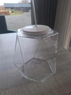 Glazen hanglamp met led verlichting., Huis en Inrichting, Tafels | Bijzettafels, Minder dan 55 cm, Rond, Ophalen of Verzenden