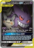 Pokemon Kaart - Gengar & Mimikyu GX, Hobby en Vrije tijd, Verzamelkaartspellen | Pokémon, Ophalen of Verzenden, Zo goed als nieuw