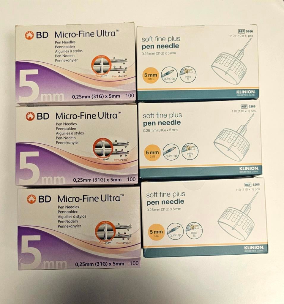 Universele insulinenaalden 5mm (31G) BD Micro-Fine Ultra, Ophalen of Verzenden, Nieuw