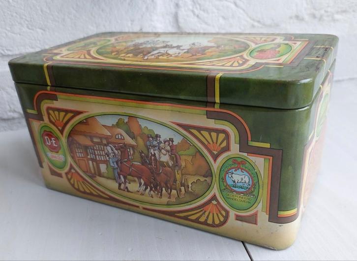 Vintage Douwe Egberts Blik, Verzamelen, Blikken, Gebruikt, Koffie, Douwe Egberts, Ophalen