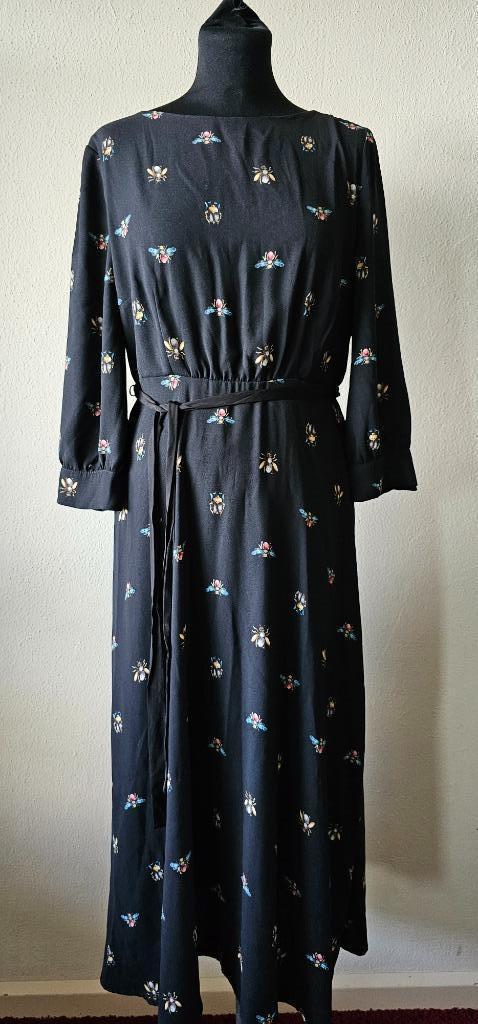 zwarte jurk van Ana alcazar maat 38 (22725), Kleding | Dames, Jurken, Maat 38/40 (M), Zwart, Onder de knie, Verzenden