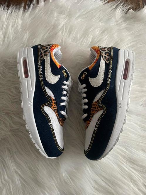 Nieuwe Nike Air Max 1 - dirty denim Leopard - maat eu 44, Kleding | Heren, Schoenen, Nieuw, Sneakers of Gympen, Overige kleuren