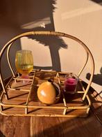 Flessen mandjes, Huis en Inrichting, Woonaccessoires | Schalen en Manden, Ophalen, Zo goed als nieuw, Rechthoekig, Riet