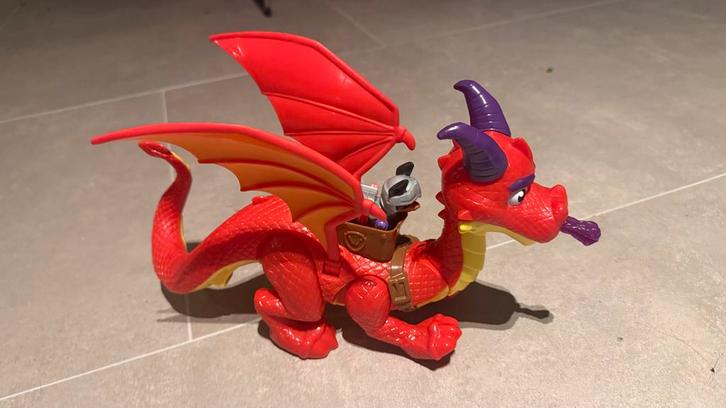 PAW Patrol Rescue Knights Draak Sparks & Claw, Kinderen en Baby's, Speelgoed | Actiefiguren, Zo goed als nieuw, Ophalen of Verzenden