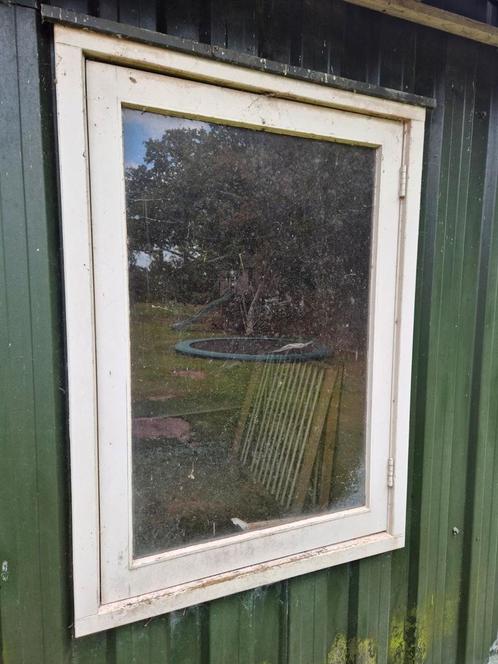 Hardhouten raamkozijnen, Doe-het-zelf en Verbouw, Kozijnen en Schuifpuien, Zo goed als nieuw, Raamkozijn, Hout, 75 tot 150 cm