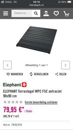 Te koop 40 elephant terrastegels van de hornbach, Ophalen, Gebruikt, Kunststof, Buiten