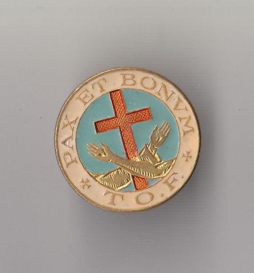 Christendom Pax broche, Verzamelen, Speldjes, Pins en Buttons, Gebruikt, Speldje of Pin, Overige onderwerpen, Ophalen of Verzenden