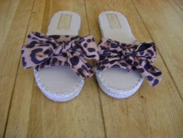 Nieuwe zwart/bruine Kayla espadrille slippers, maat 39 beschikbaar voor biedingen