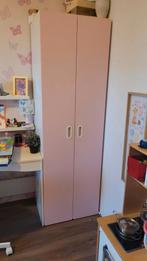 Roze Kledingkast met Uitschuifbare draadmanden, Kinderen en Baby's, Kinderkamer | Commodes en Kasten, Ophalen, Gebruikt, 50 tot 70 cm