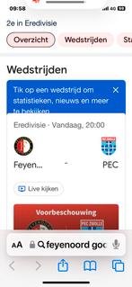 Feyenoord- pec 2 kaarten 50,-, Verzamelen, Ophalen of Verzenden, Zo goed als nieuw, Feyenoord
