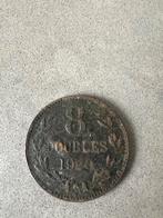 Guernsey 8 Doubles 1924 - Zeldzame Munt, Ophalen of Verzenden, Koningin Wilhelmina, Overige waardes, Losse munt