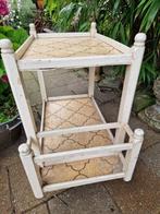 Vintage houten serveerwagen / trolley (brocante), Ophalen, Gebruikt