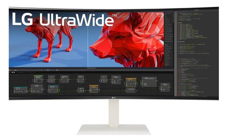 LG 38" Ultrawide Curved beeldscherm, Wit, Nieuw, 144hz, 1ms, Computers en Software, Monitoren, Nieuw, 101 t/m 150 Hz, DisplayPort