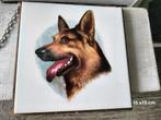 Vintage Tegel Herdershond 15x15, Antiek en Kunst, Ophalen of Verzenden