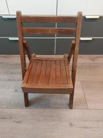 houten inklapstoel klein, Gebruikt, Bruin, Ophalen of Verzenden, Eén