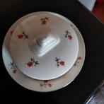 Art deco botervloot porcelein met bloemmotief, Antiek en Kunst, Antiek | Servies compleet, Ophalen of Verzenden
