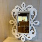 Barok spiegel - white wash lijst - 126 x 95 cm - TTM Wonen, Www.ttmwonen.nl, 100 tot 150 cm, Nieuw, Ophalen of Verzenden