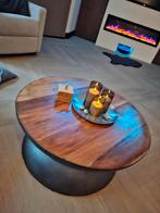 Salontafel rond mangohout ca 80cm, Ophalen, 50 tot 100 cm, Rond, 50 tot 100 cm