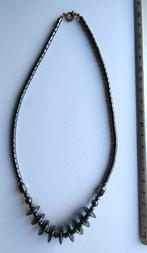 Ketting hematiet, Ophalen of Verzenden, Zo goed als nieuw, Zwart, Steen of Mineraal