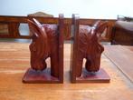 Paar houten boekensteunen, paard, Ophalen of Verzenden