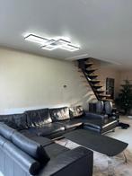 Mooie zwarte leren hoekbank, Ophalen of Verzenden, Zo goed als nieuw, Leer