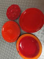 Retro Leuke serie schalen/ borden in rood / oranje kleuren, Ophalen of Verzenden, Huis en Inrichting