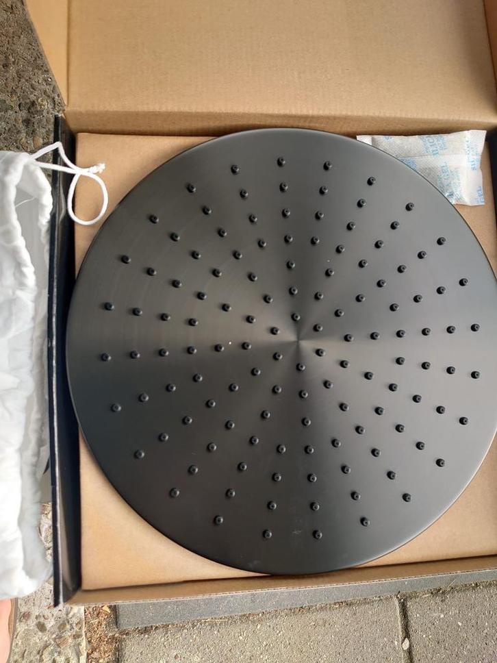 Nieuwe Brauer Regendouche Gunmetal 30cm + Stang, Doe-het-zelf en Verbouw, Sanitair, Nieuw, Douche, Rvs, Ophalen