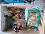 Doos met kerstspullen ballen,lampjes,piek,standaard,slingers, Diversen, Ophalen, Zo goed als nieuw
