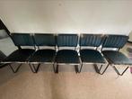 Zes distressed eetkamerstoelen, Huis en Inrichting, Stoelen, Ophalen, Gebruikt, Blauw, Distressed