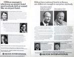 10 vintage advertenties reclames hotels 1971-84 hotel Hilton, Verzenden, Gebruikt, Overige typen