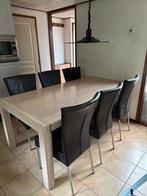 Keukentafel 196x99x77 licht eiken, Huis en Inrichting, Complete eetkamers, Ophalen, Zo goed als nieuw